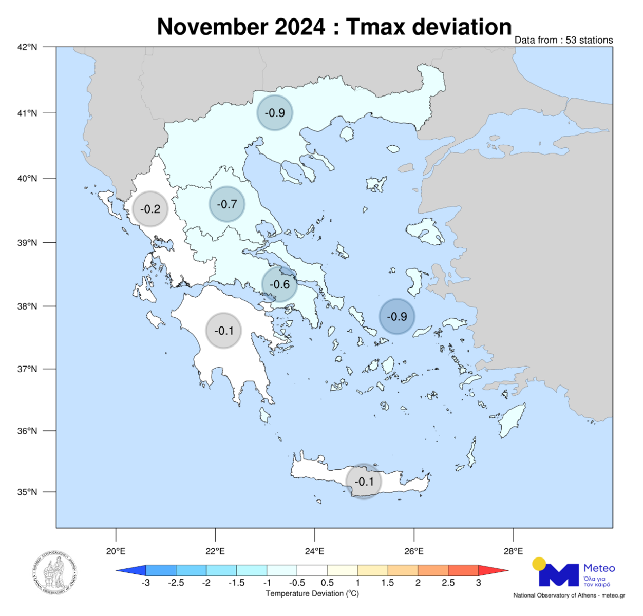 ΚΛΙΜΑΤΙΚΕΣ ΑΠΟΚΛΙΣΕΙΣ Νοεμβρίου 2024