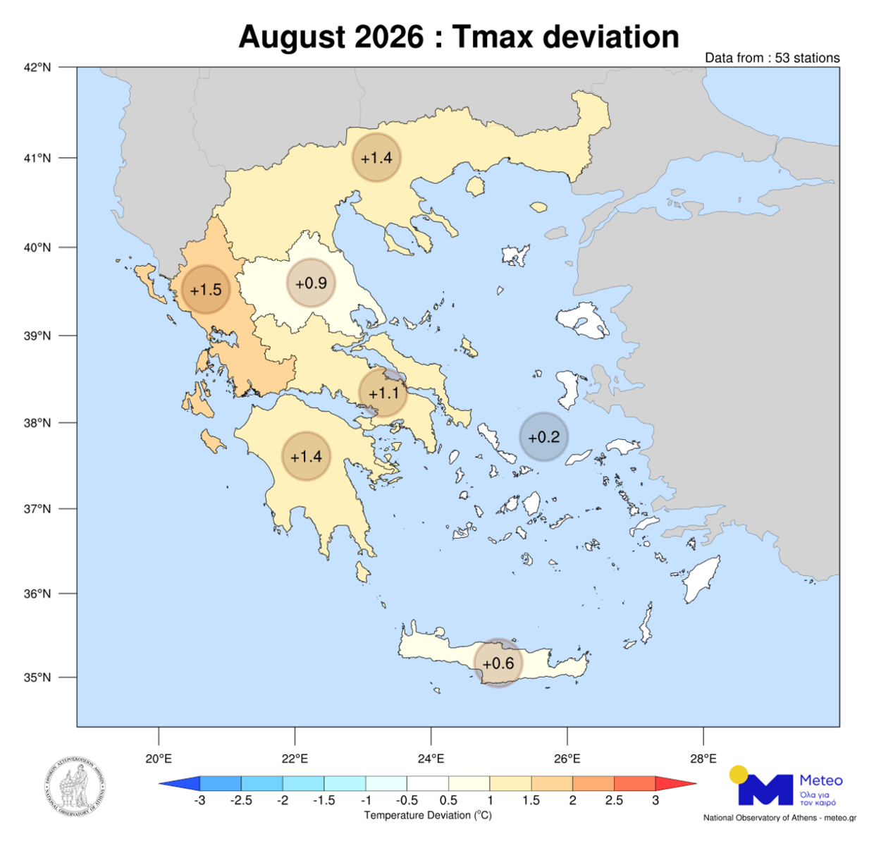 ΚΛΙΜΑΤΙΚΕΣ ΑΠΟΚΛΙΣΕΙΣ Αυγούστου 2026
