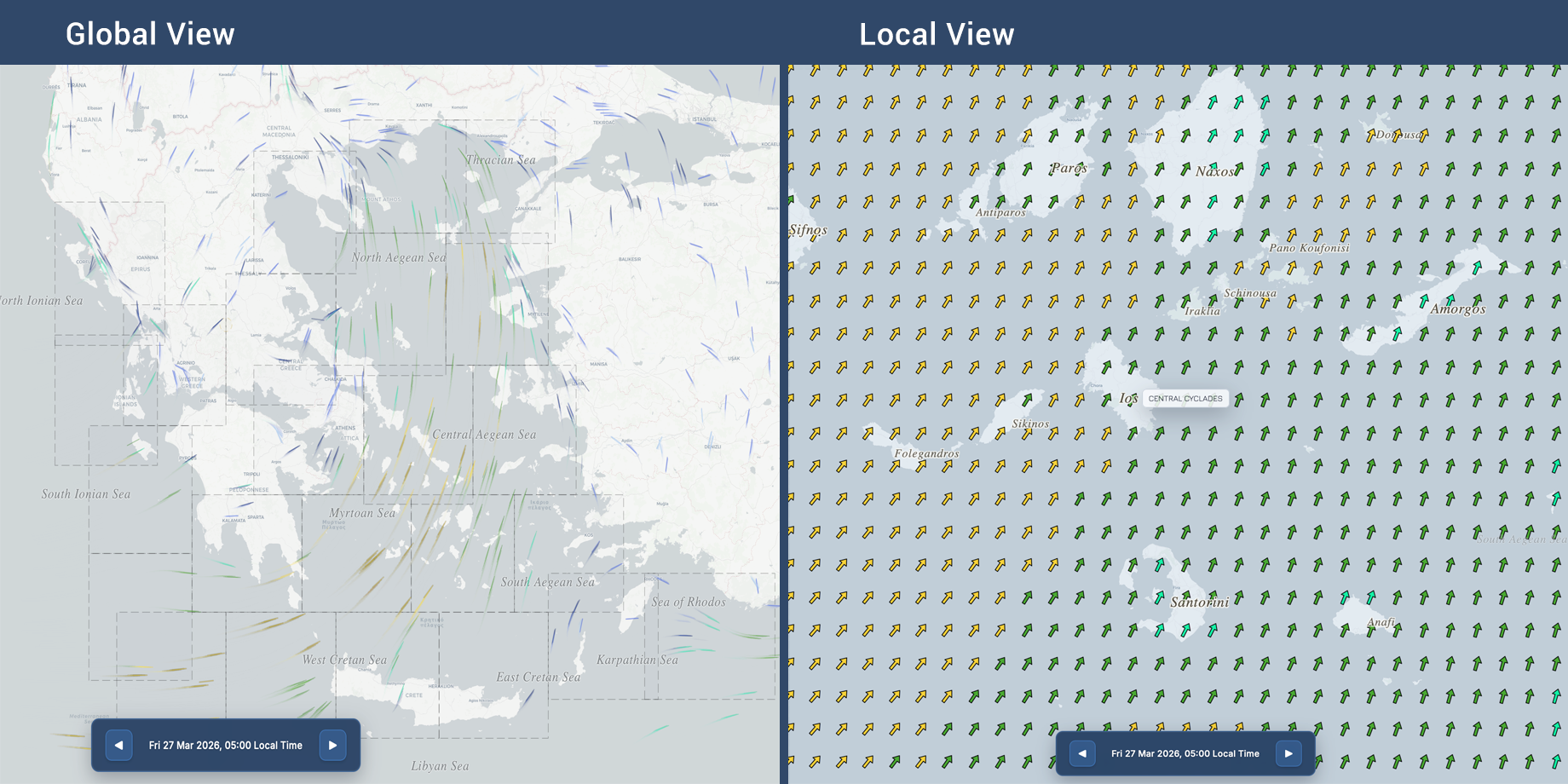 MeteoNav Interface Overview